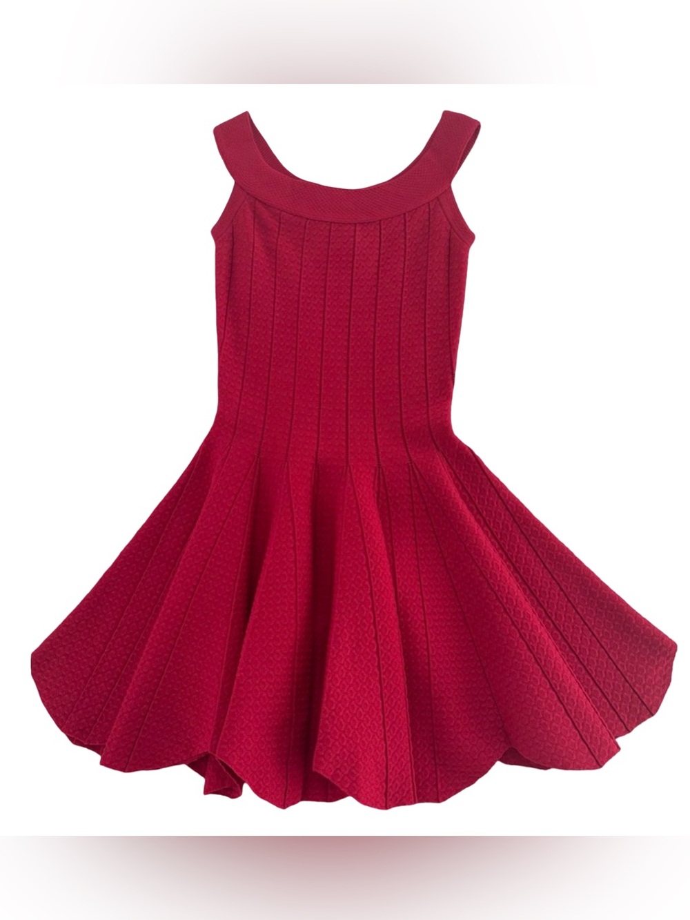 EUC Cute & Flirty Jonathan Simkhai Off Shoulder Pointelle Red Dress XS - Picture 5 of 15